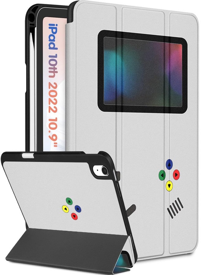 Wazzasoft جراب Wazzasoft لجهاز iPad A16 2025 - جراب لجهاز iPad من الجيل العاشر بتصميم ألعاب فيديو أنيق ومرح، مع حامل أقلام مميز، وخاصية التشغيل/الإيقاف التلقائي، متوافق مع أجهزة Apple 11/10 مقاس 10.9 بوصة - Image 1